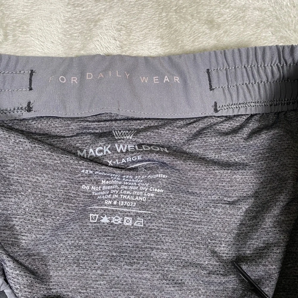 Mack Weldon Shorts Stealth Mens XL Black Polyester Spandex Active‎ Gym Running